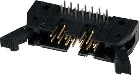 5499913-2, AMP-Latch-14 вилка на плату угл. 2.54мм с защелкой