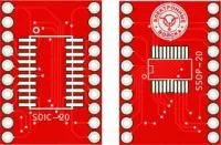 Печатная плата SOIC_SSOP_20, Двухсторонняя печатная плата с разводкой