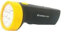 Фонарь LED 3829 (аккум. 220В черн./жел. 9 LED SLA пласт. коробка) Ultraflash 11240