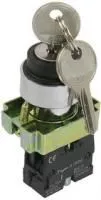 NP2-BG41, Ключ-выключатель 2 положения с самовозвратом OFF-(ON)