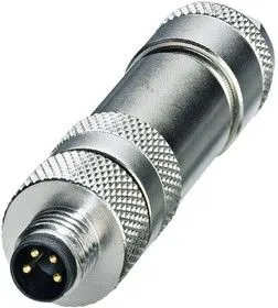 1542897, Разъем Кабеля, экранированный, IP67, M8, Male, 4 Positions, Винтовой Штырь, Прямой Монтаж на Кабель