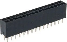 PBD-30 (DS-1023 - 2X15), Гнездо на плату 2.54мм 2х15 прямое