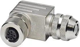 1430433, Разъем Кабеля, IP67, угловой, M12, Female, 5 Positions, Винтовое Гнездо, Угловой Монтаж на Кабель