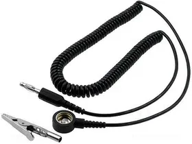 Wire Banana 15-4, Провод соединительный заземляющий 1,5м с кнопкой 4мм и штекером Banana