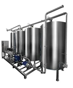 Автоматическая станция CIP мойки с паровым нагревателем, 4х1500л