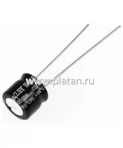 ECAP (К50-35 мини), 10 мкФ, 16 В, 105C, 4X5мм, Конденсатор электролитический алюминиевый миниатюрный
