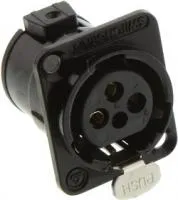 E3FSCB, 3 Pin XLR Connector Female Panel Silver Pins