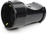 MAKEL 10053 штепсель черный (з) (без индивидуальной упаковки), Штепсель