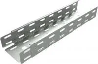 Лоток листовой перфорированный 400х100 L3000 сталь 1мм LP100х400х1.0 БЫСТРЫЙ МОНТАЖ КМ LO3215