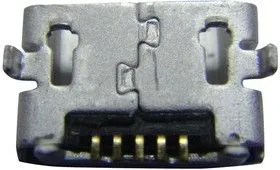 MC001667, Разъем USB, Micro USB Типа B, Гнездо, 5 вывод(-ов), Поверхностный Монтаж, Прямой Угол