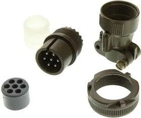 MS3106F16S-1P, Круглый разъем, MIL-DTL-5015 Серия, Прямой Штекер, 7 контакт(-ов), Контакт под Пайку, С Резьбой