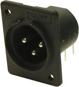 CP300051, Аудио разъем XLR, 3 контакт(-ов), Гнездо, Монтаж на Печатную Плату, Контакты с Покрытием из Серебра