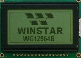 WG12864B-YFH-V#N, ЖКИ графич, 128х64, подсв. Ж-З, , 6 ocl.