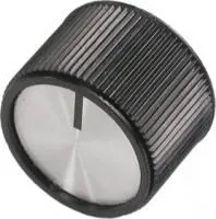 41001-2, D24мм, отв. 6мм, Ручка металлическая (пластмассовая вставка)