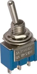 MTS-102-A1, Тумблер ON-ON (3A 250VAC) SPDT 3P