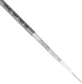 01-2432-2, Кабель коаксиальный SAT 703 B, Cu/Al/CuSn, 75%, 75 Ом, бухта 100 м, черный