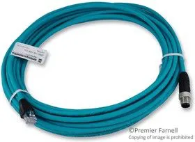 0985 706 103/10M, ETHERNET/IP CORDSET, M12 4 POSITION MALE TO RJ45 PLUG, 10M