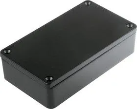 G106P(BK), Корпус для РЭА 115x65x30мм черный, металл, герметичный, черный