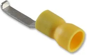 LBVE5-3, Ножевая клемма, Серия LBVE, 12AWG до 10AWG, 6 мм, Желтый, Винил, 3мм x 1мм
