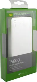 3C15AWE (белый), Внешний аккумулятор портативный, Power Bank (15600mAh) USB-micro USB, 2.1A