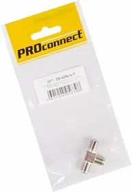 05-4204-4-7, Переходник антенный, (3-гнезда F), тройник, (1шт.) (пакет)