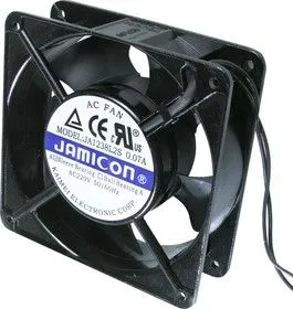 JA1238L2SON-L, Вентилятор 220В, 120х120х38мм, подшипник скольжения 1800 об/мин, гибкие выводы