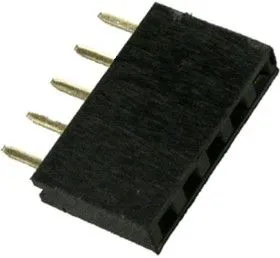 PBS-5 (DS-1023 - 1x5), Гнездо на плату 2.54мм 1х5 прямое