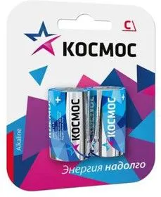 Элемент питания алкалиновый LR LR14 Максимум BP2 (блист.2шт) Космос KOCLR14MAX2BL