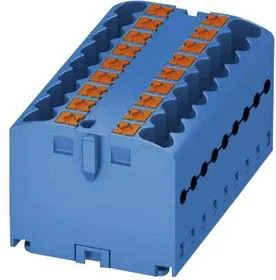 PTFIX 12X2,5 BU, Клеммная колодка с перегородкой в панель, 24 А, 500 В, 12-полюсный, 6, Вставной, 12 AWG