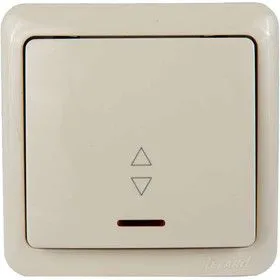 Выключатель 1-кл. ОП VIOLA проходной 10А IP20 с подсветкой крем. LEZARD 751-0300-114