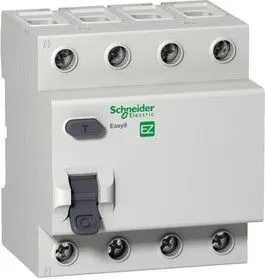 Выключатель дифференциального тока (УЗО) 4п 40А 300мА тип AC EASY9 230В SchE EZ9R64440