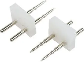 134-033, Разъем-иглы для соединения гибкого неона 12х12мм на шнур/коннектор