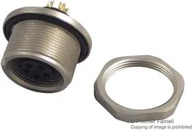 09 0416 80 05, Круглый разъем, Серия 712, Гнездо с Монтажом в Панель, 5 контакт(-ов), Гнездо под Пайку