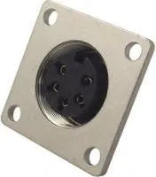 0308 05-1, Круглый разъем, Серия 3, Гнездо с Монтажом в Панель, 5 контакт(-ов), Гнездо под Пайку