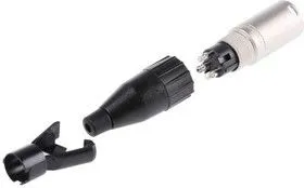 XLR 3M, на кабель, черный d=3-6.5мм, Amphenol
