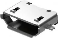 USB3070-30-A, Разъем USB, Micro USB Типа B, USB 2.0, Гнездо, 5 вывод(-ов), Поверхностный Монтаж, Прямой Угол