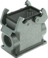 09300100232, Разъем для тяжелых условий, PG21, Base, Panel Mount, Корпус из Алюминия, 2 Рычага, 10B