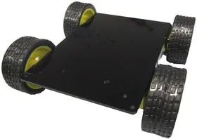 Шасси 4-х моторное II, Конструктор мобильной платформы для роботехники (черный)