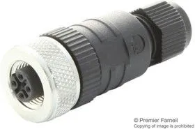 208DW7 NC081, Разъем Кабеля, 4-полюсный, M12, штекер, ALPHA CONNECT Series, M12, Male, 4 Positions