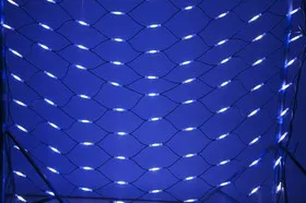 217-123, Гирлянда Сеть 2x3м, черный КАУЧУК, 432 LED Белые/Синие