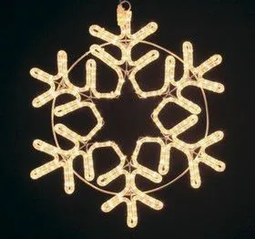 501-324, Фигура Снежинка цвет ТЕПЛЫЙ БЕЛЫЙ, размер 55*55 см