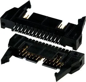 5499922-6, AMP-Latch-26 вилка на плату прямая 2.54мм с длин.защ