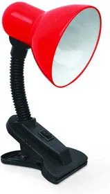 Светильник настольный под лампу СНП-01К на прищепке 40Вт E27 красн. (мягкая упак.) IN HOME 4690612012421