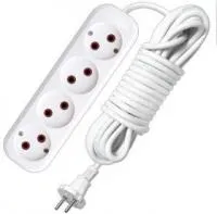 Удлинитель 4х10м без заземл. 6А IP20 У6-766М ПВС 2х0.75 UNIVersal 766М-10