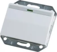 SV-54431-W, Выключатель 1-клавишный с подсветкой, белый 10 А/~250 В