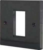 KPH1BK, Лицевая пластина, Лицевая панель, 1, Корпус из АБС-пластика (Акрилонитрилбу тадиенстирола), Черный