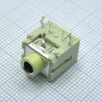 TRS 3.5 (mini jack) PJ зел., Стерео гнездо на плату, зелёный