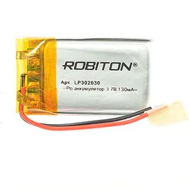 LP302030, Аккумулятор литий-полимерный (Li-Pol) 130мАч 3.7В, с защитой
