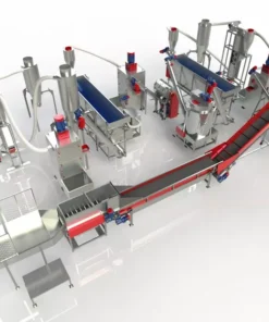 Комплекс по переработке загрязненных ПЭТ бутылок в чистую флексу, *