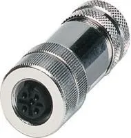 1508365, Разъем Кабеля, IP67, экранированный, M12, Female, 5 Positions, Винтовое Гнездо